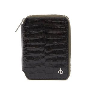 Rag & Bone Croc Embossed Leather Zip Wallet